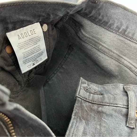 Agolde Women's Straight Leg Jeans - Dark Gray - Picture 15 of 16